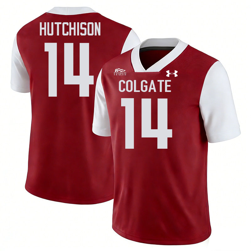 Colgate Raiders #14 Brady Hutchison College Football Jerseys,Uniforms-Red